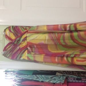 Multicolored size 4 prom/evening gown